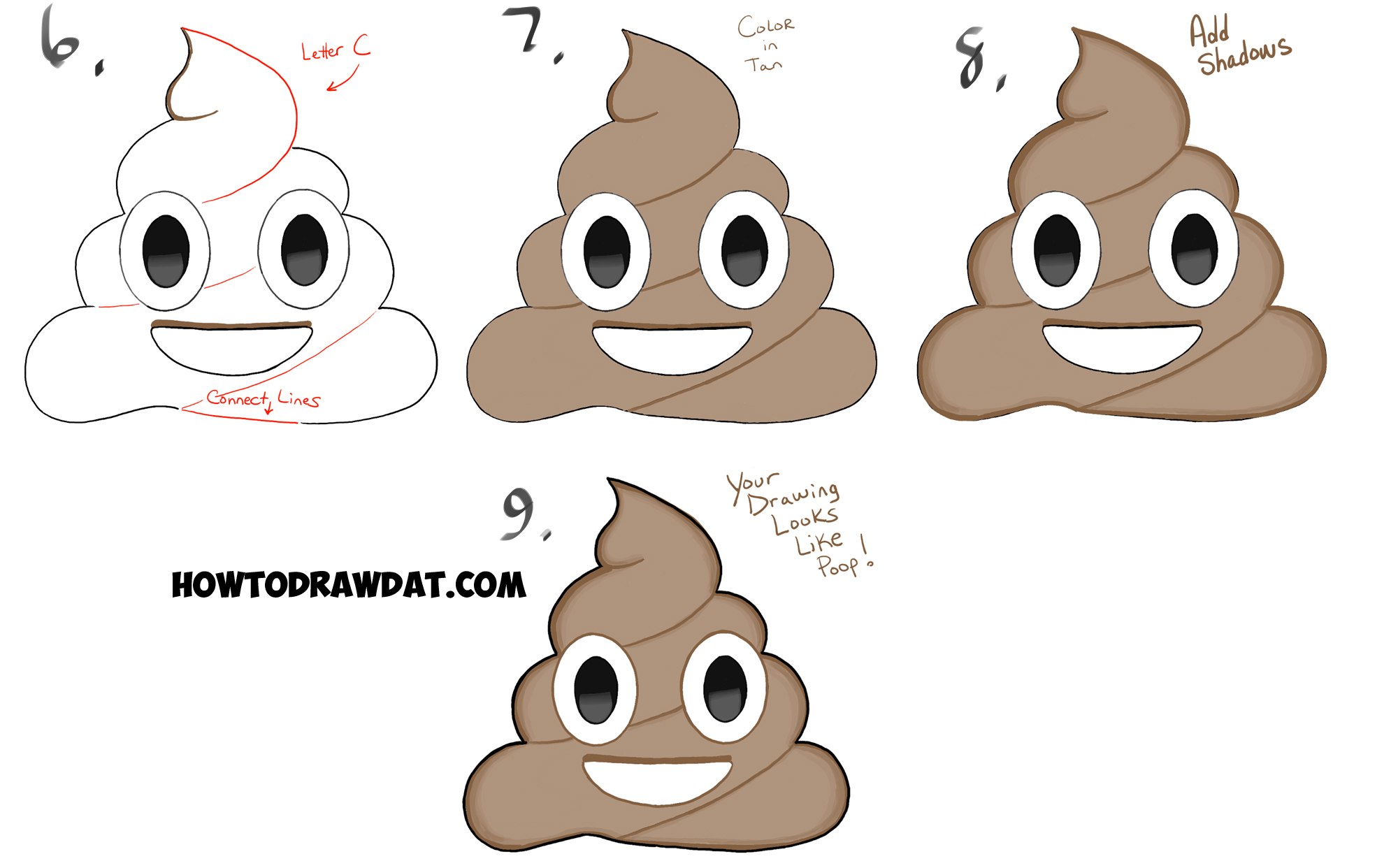 2000x1242 How To Draw A Pile Of Poop Emoji With Easy Steps Drawing Tutorial
