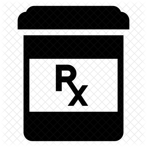 512x512 Pill Bottle Icon Of Glyph Style