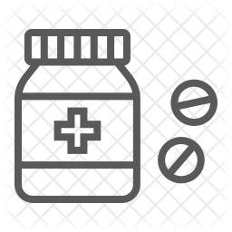 256x256 Pill Bottle Icon Of Line Style