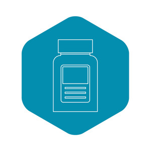300x300 Pill Bottle Icon Outline Illustration Of Pill Bottle Vector Icon