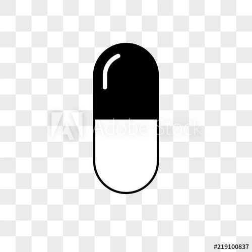 500x500 Medical Pill Vector Icon On Transparent Background, Medical Pill