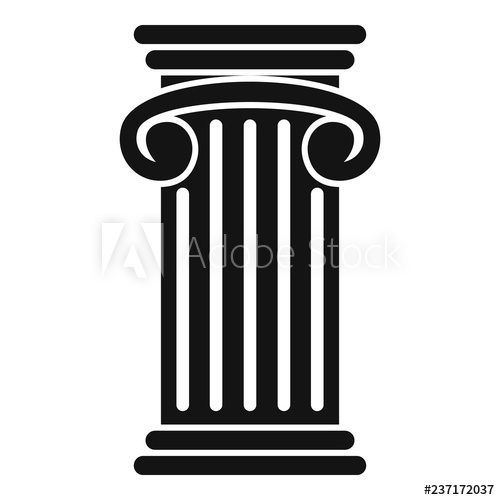 500x500 Greek Pillar Icon Simple Illustration Of Greek Pillar Vector Icon