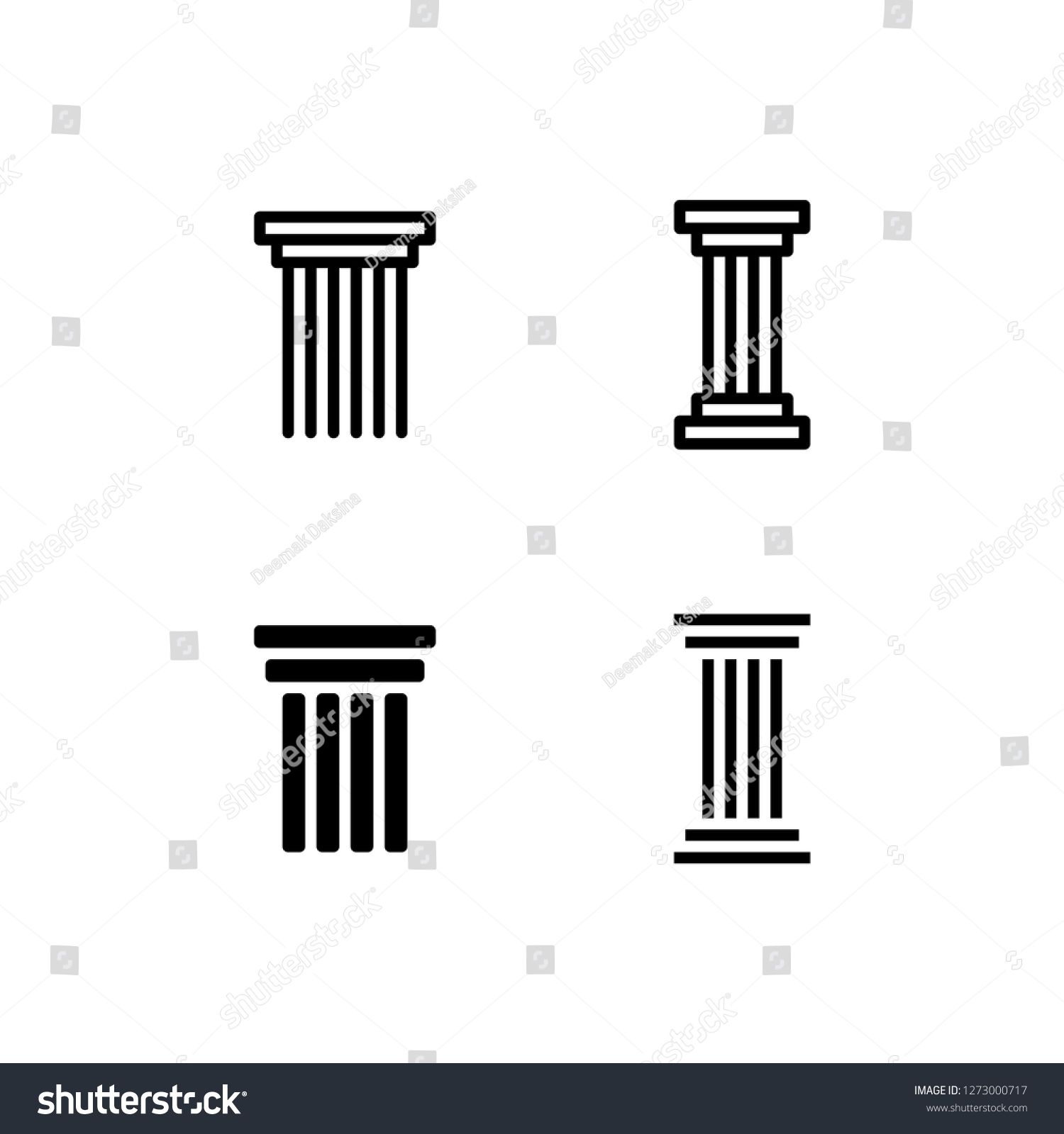 1500x1600 Pillar Icon Design Pillar, Column, Foundation, Roman, Greek, Icon
