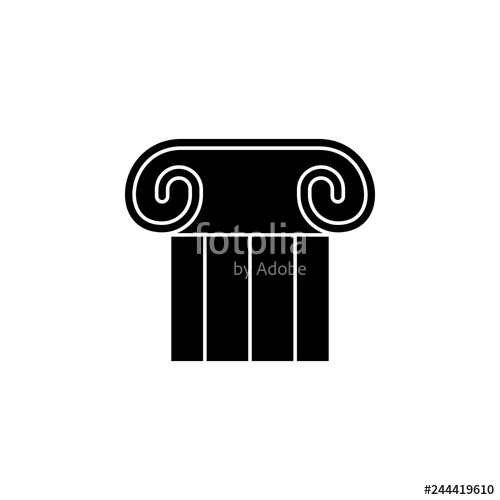 500x500 Theatre Pillar Icon Black Filled Vector Illustration Theatre