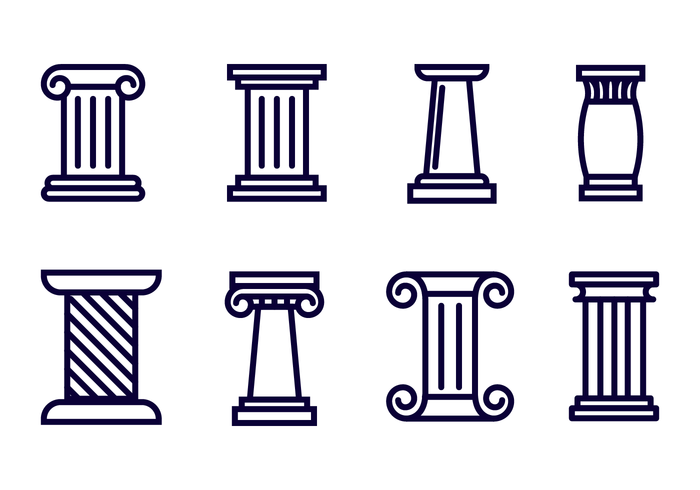 700x490 Free Roman Pillar Icon Vector Stock Images