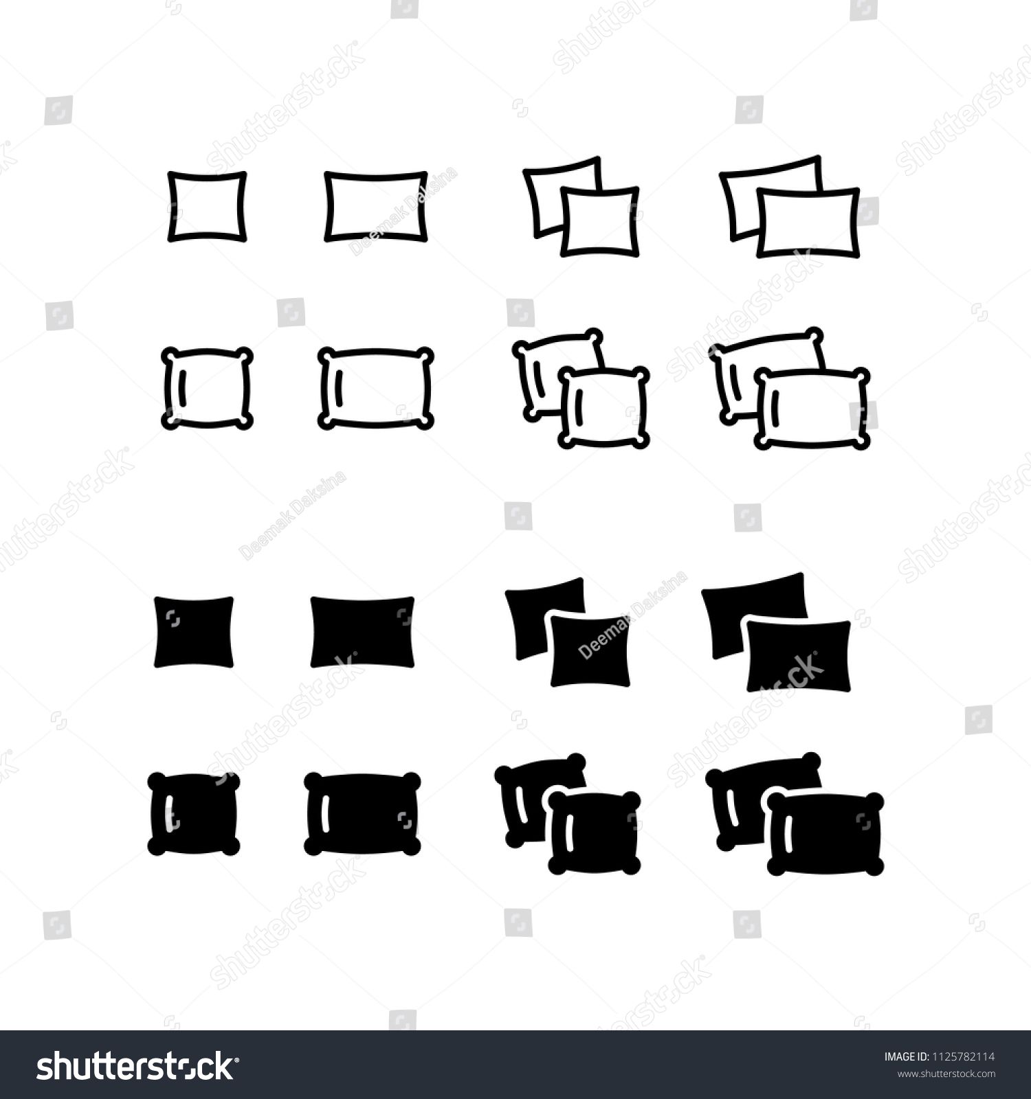 1500x1600 Pillow Icon Set Pillow, Bed, Home, Bedroom, Sleep, Soft, Cushion