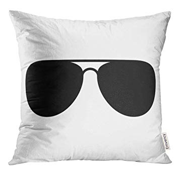 355x355 Golee Throw Pillow Cover Black Glasses Aviator