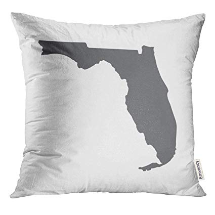 425x425 Upoos Throw Pillow Cover Icon Florida Grey State