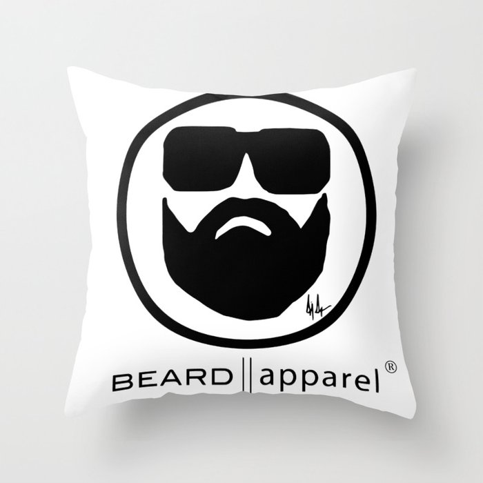 700x700 Beard Apparel Icon Throw Pillow