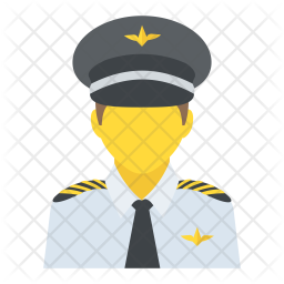 256x256 Pilot Icon Of Flat Style