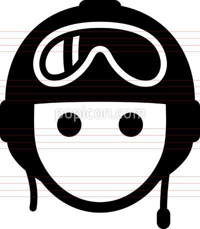 400x458 Pilot With Retro Helmet Icon