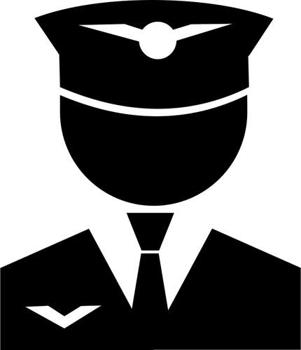 430x500 Pilot Icon Vector Drawing