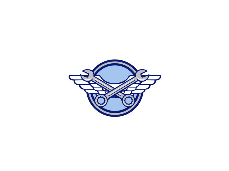 800x600 Crossed Spanner Air Force Wings Icon