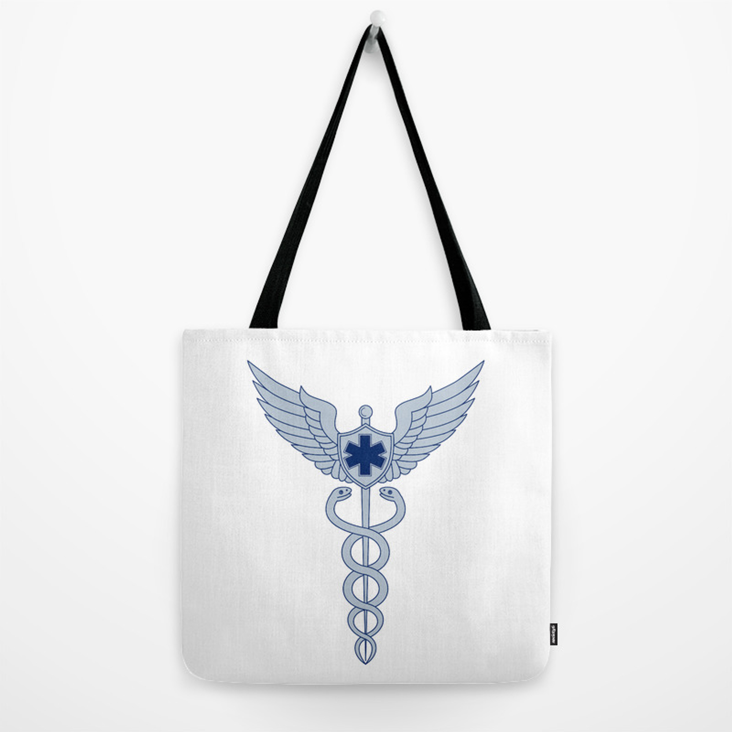 1500x1500 Caduceus With Pilot Wings Emt Star Icon Tote Bag