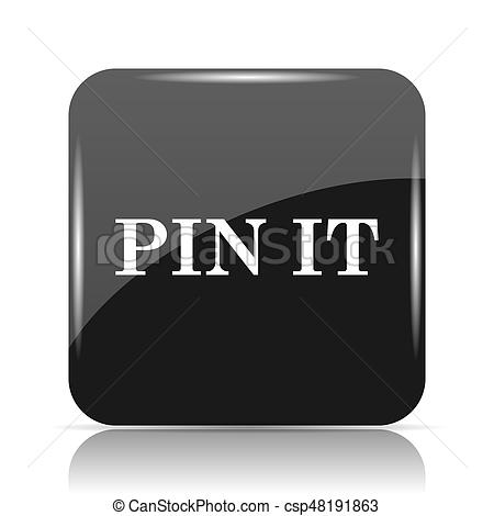 450x470 Pin It Icon Internet Button On White Background