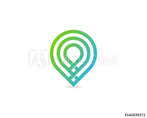 500x400 Pin Point Icon Logo Design Element