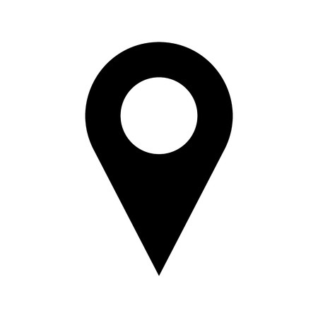 450x450 Black And White Vector Pinpoint Icon Isolated On White Background