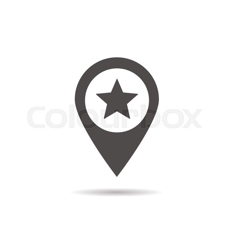 800x800 Star Mark Inside Pinpoint Icon Drop Stock Vector Colourbox