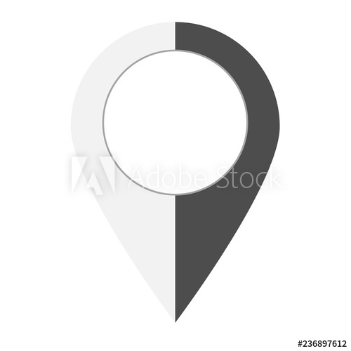 500x500 Map Point Icon On White Background Flat Style Pin Pointer