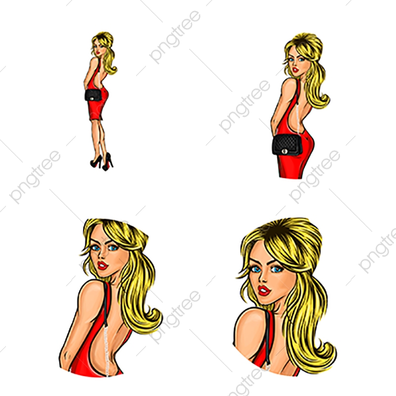 800x800 Vector Pop Art Avatar Of Pin Up Sexy Girl With Purse For Chat B