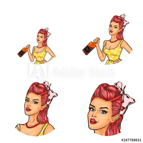 500x500 Vector Set Of Female Round Avatars For Users Of Social Networks