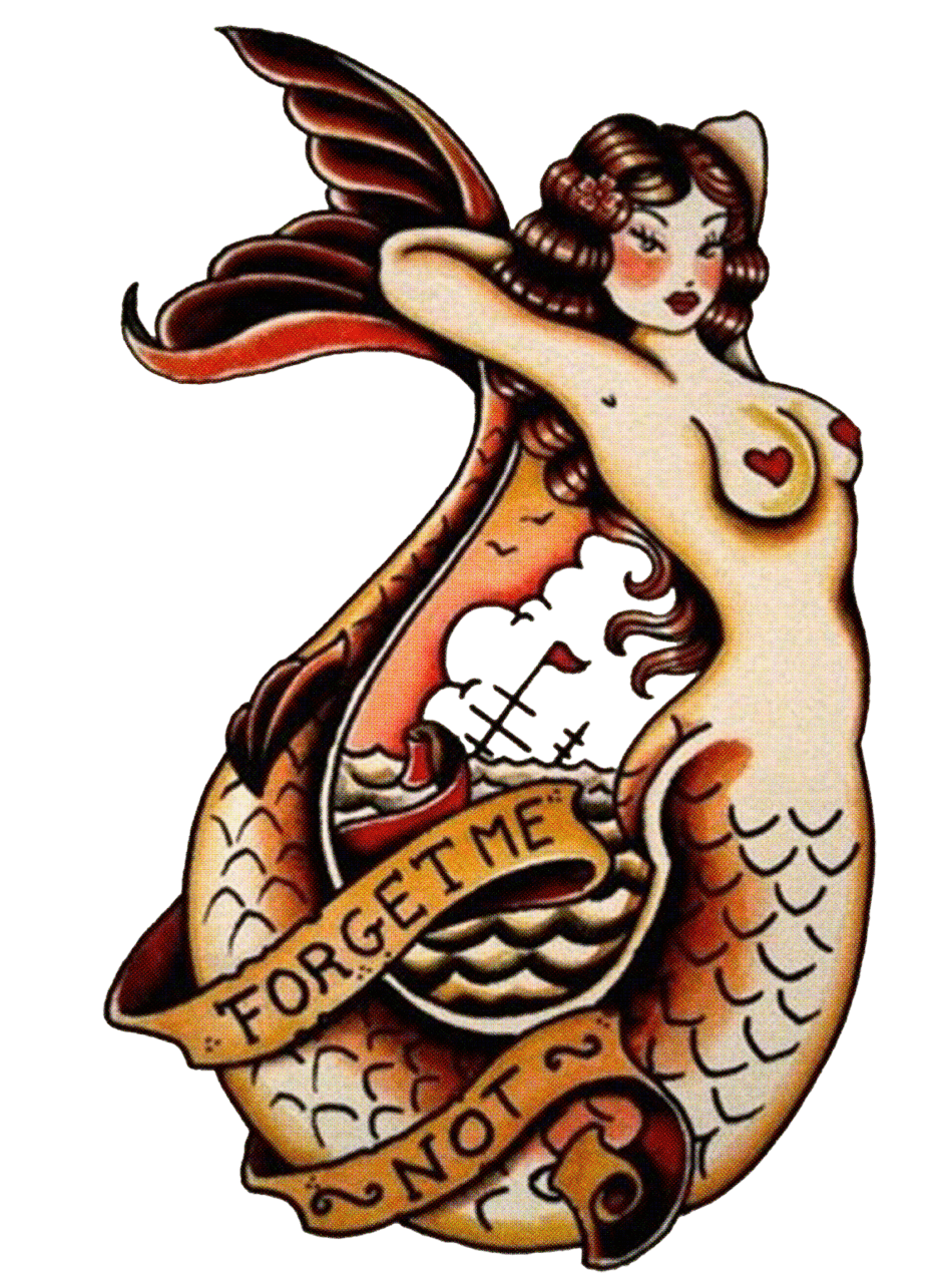 950x1280 Forget Me Not Pinup Tattoo Icons Png