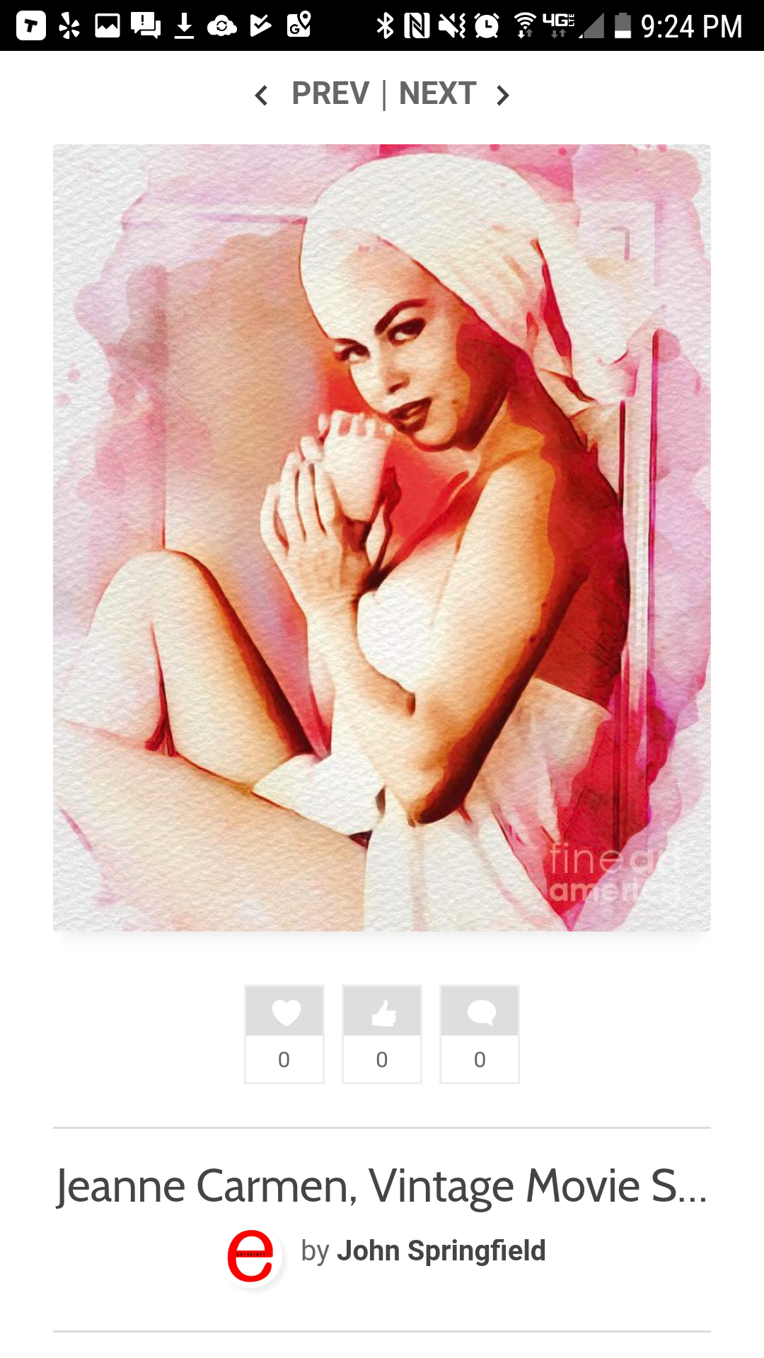 1080x1920 Pinup Icon Jeanne Carmen New Pop Art The Official Jeanne