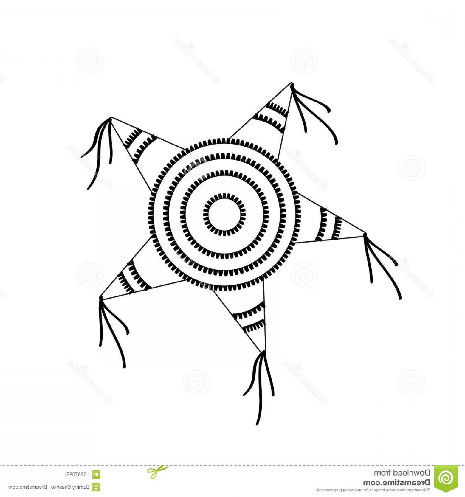 1560x1668 Pinata Star Shape Icon Vector Illustration Isolated White