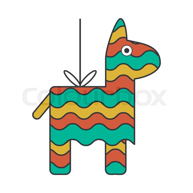 800x800 Pinata Icon Mexican Culture Tourism Stock Vector Colourbox