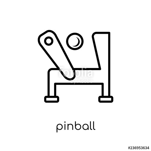 500x500 Pinball Icon From Entertainment Collection Stock Image