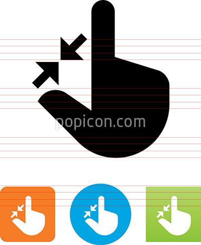 400x486 Pinch Hand Gesture Icon