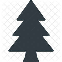 256x256 Pine Tree Icon Of Glyph Style