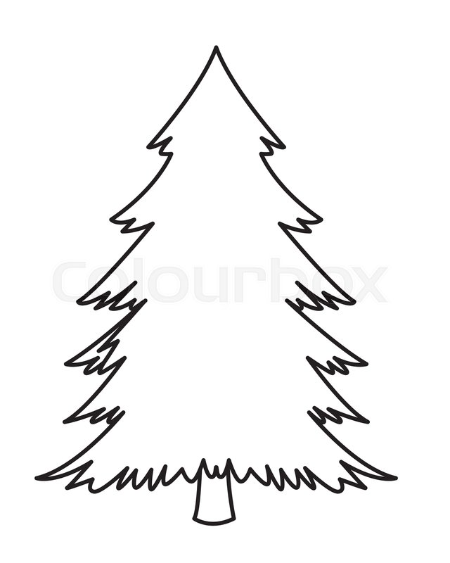 640x800 Pine Tree Icon Isolated Black And Stock Vector Colourbox