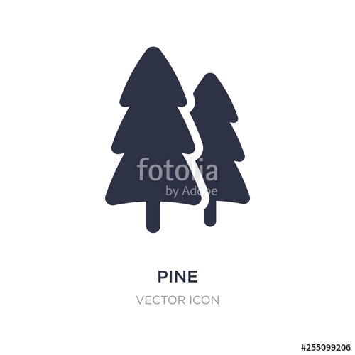 500x500 Pine Icon On White Background Simple Element Illustration
