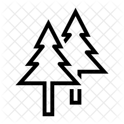 256x256 Pine Tree Icon Of Line Style