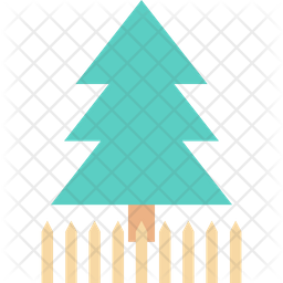 256x256 Pine Tree Icon Of Flat Style