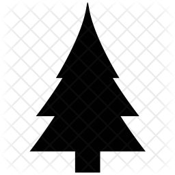 256x256 Pine Tree Icon Of Glyph Style