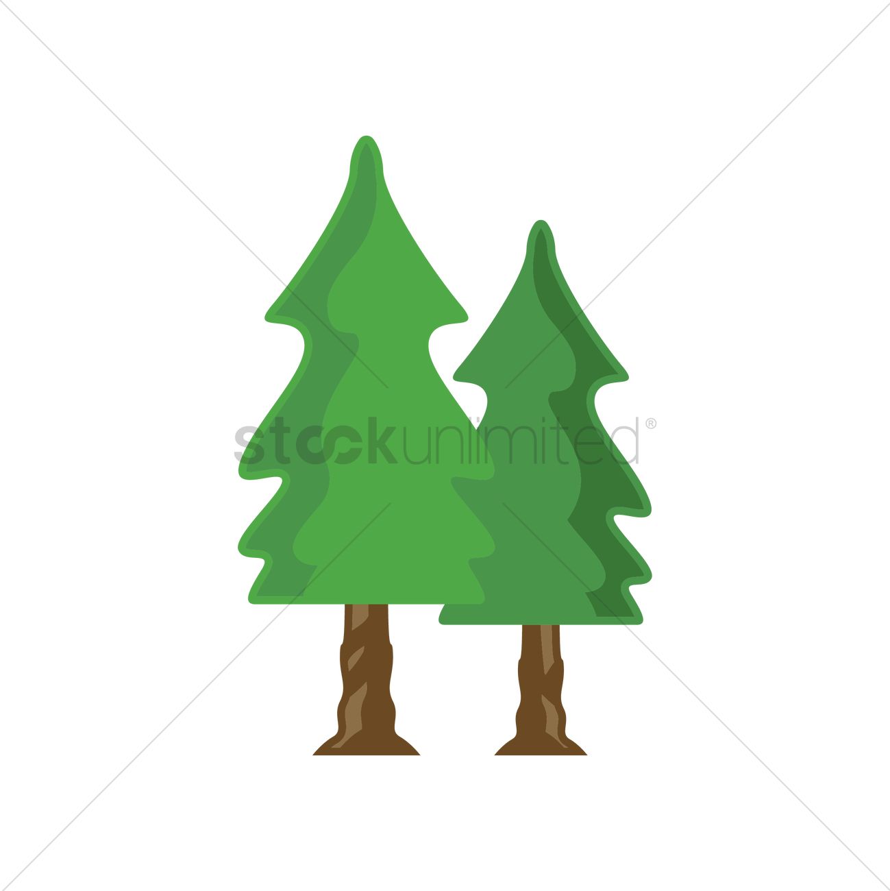 1299x1300 Pine Trees Icon Vector Image