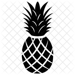 256x256 Pineapple Icon Of Glyph Style