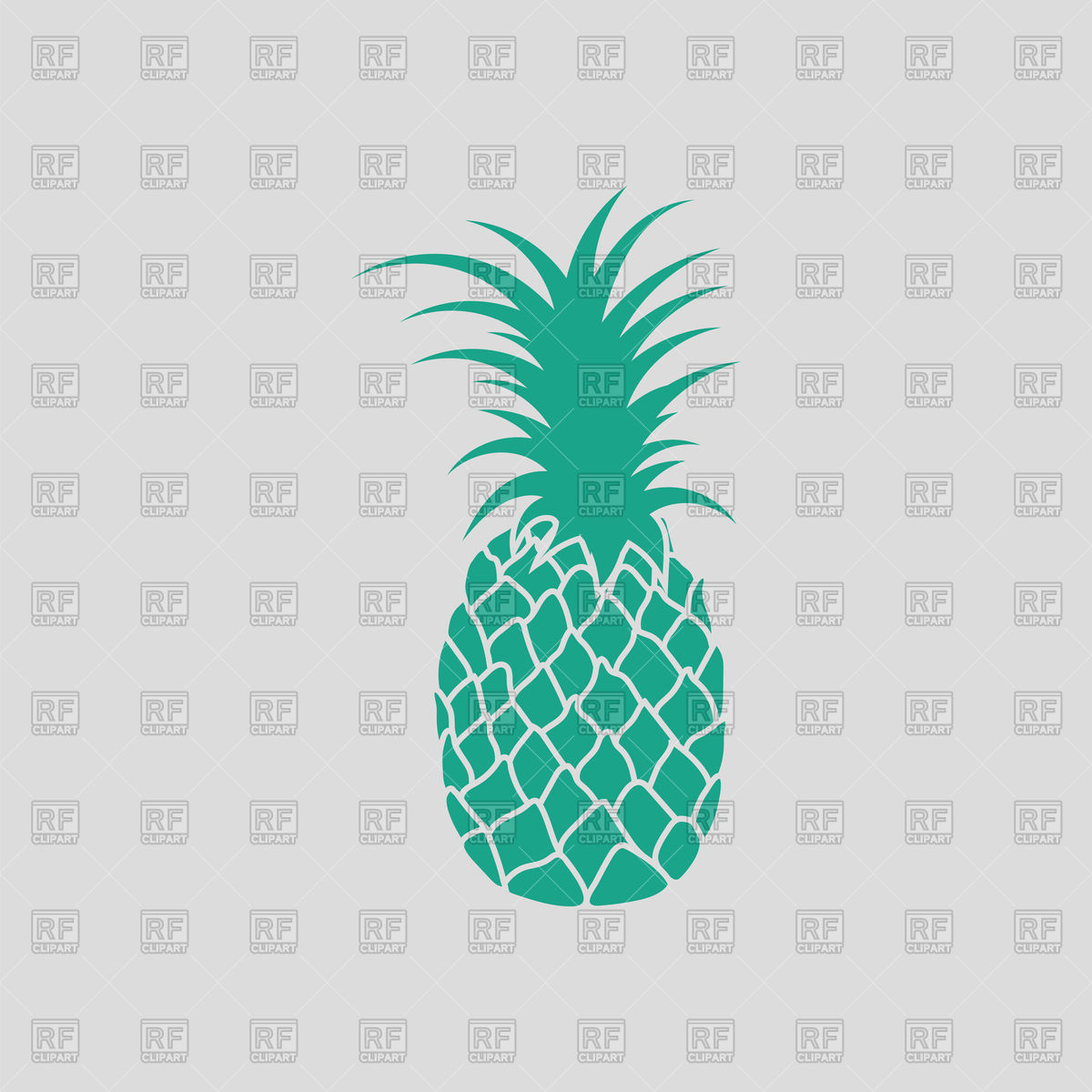 1200x1200 Pineapple Icon On Gray Background Vector Image Of Food