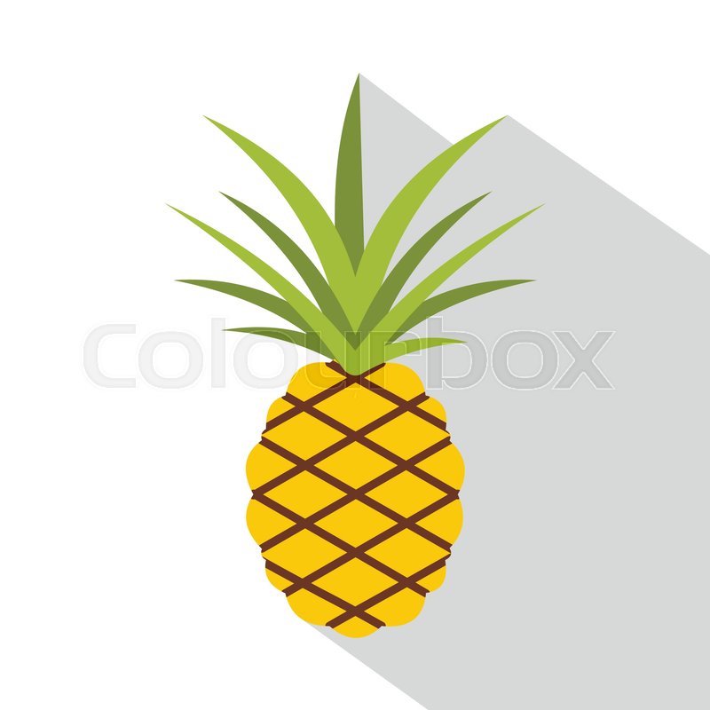 800x800 Pineapple Icon Flat Illustration Of Stock Vector Colourbox