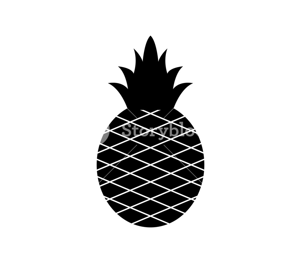 1000x875 Pineapple Icon On White Background Royalty Free Stock Image