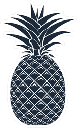 152x250 Classy Pineapple Icon Sticker