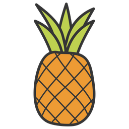 256x256 Pineapple Icon Of Doodle Style