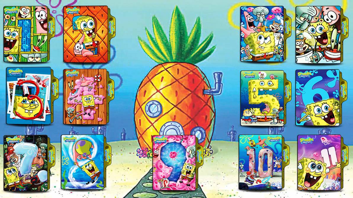 1192x670 Spongebob Squarepants Folder Icon Pack