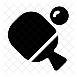 256x256 Ping Pong Icon Of Glyph Style