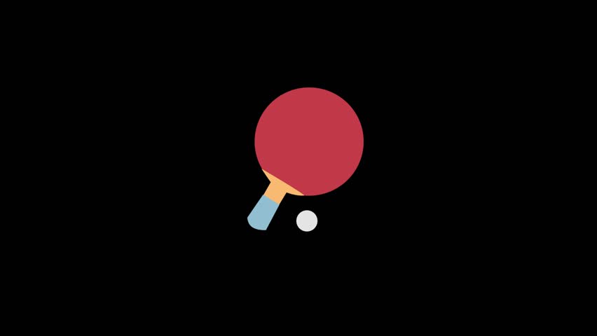 852x480 Ping Pong Icon Animation Cartoon Stock Footage Video