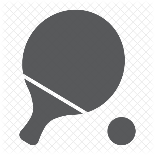 512x512 Ping Pong Icon Of Glyph Style
