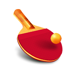 256x256 Ping Pong Paddle And Ball Icon, Png Clipart Image