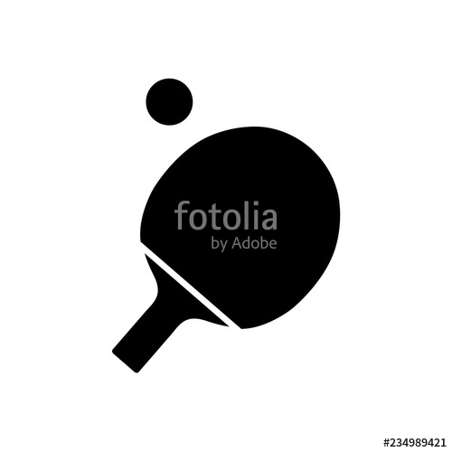 500x500 Ping Pong Icon, Logo On White Background Stock Image And Royalty